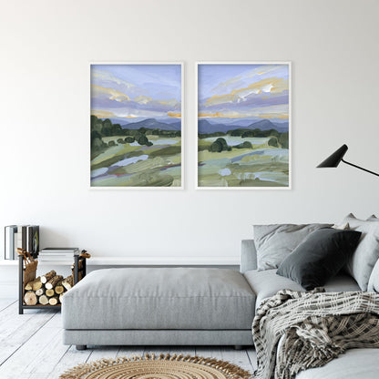 ’Steamboat Springs’ Diptych Art Print || Set of 2 - abstract - Artwork - Colorado