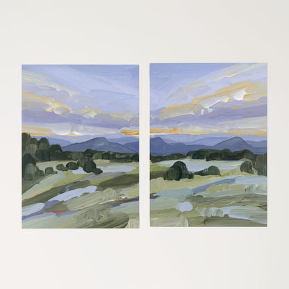 ’Steamboat Springs’ Diptych Art Print || Set of 2 - Rolled Canvas / 8x10 in / No Frame - abstract - Artwork - Colorado