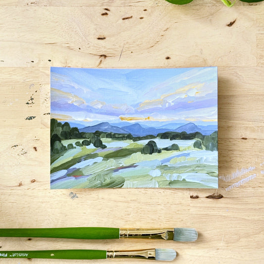 ’Steamboat Springs’ Original Painting || 5x7 - Colorado Landscape - abstract - Acrylic - Artwork