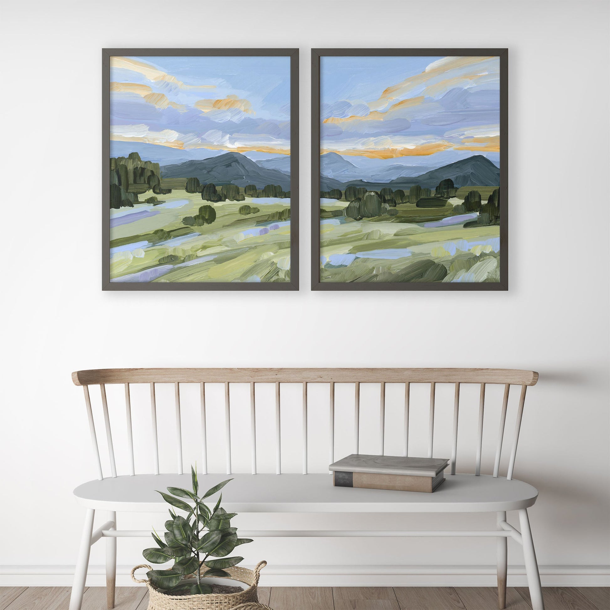 ’Steamboat Summer’ Diptych Art Print || Set of 2 - abstract - Artwork - Colorado