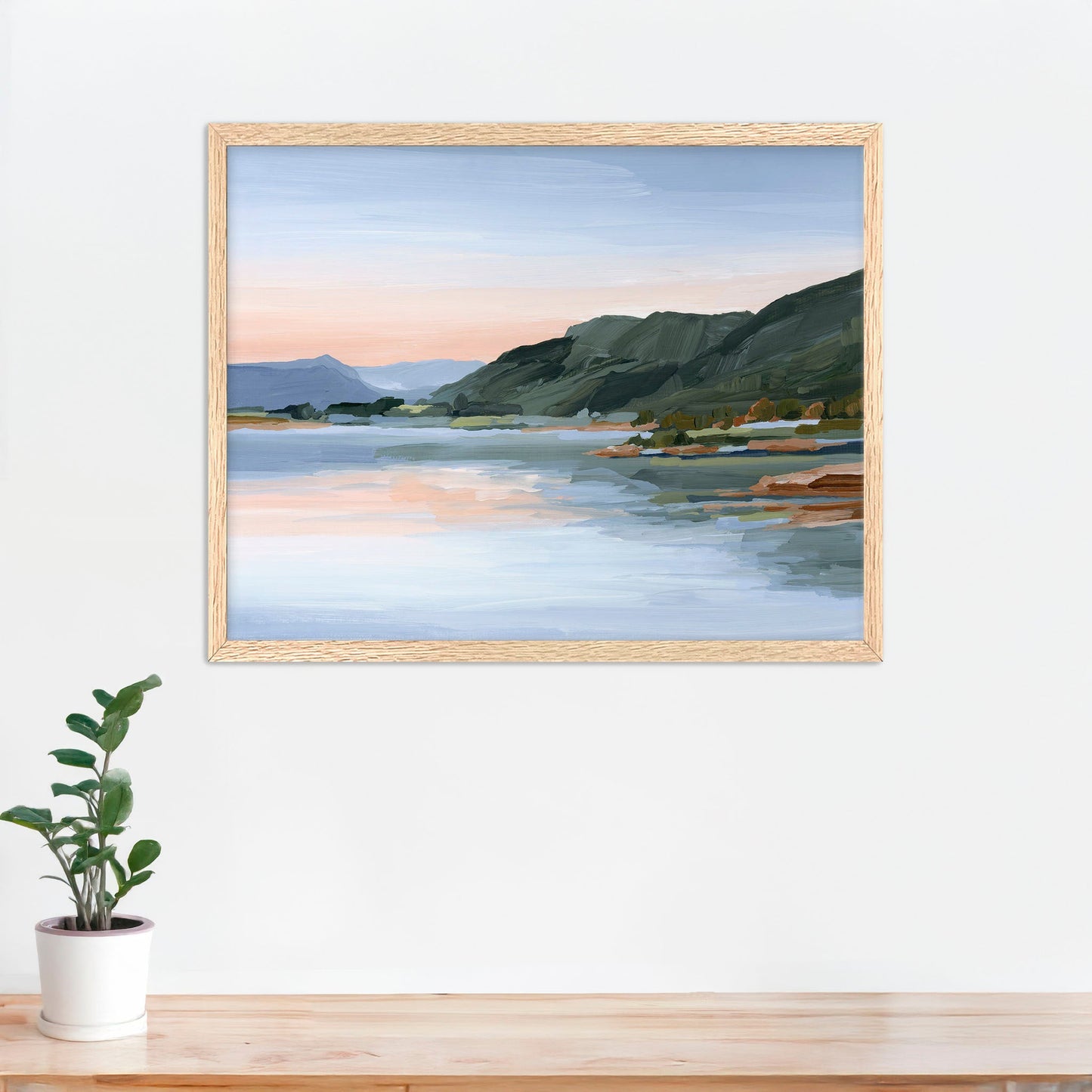 ’Still Waters’ Art Print - Paper / 5x7 in / Oak Frame - Colorado Mountain Landscape - Lake