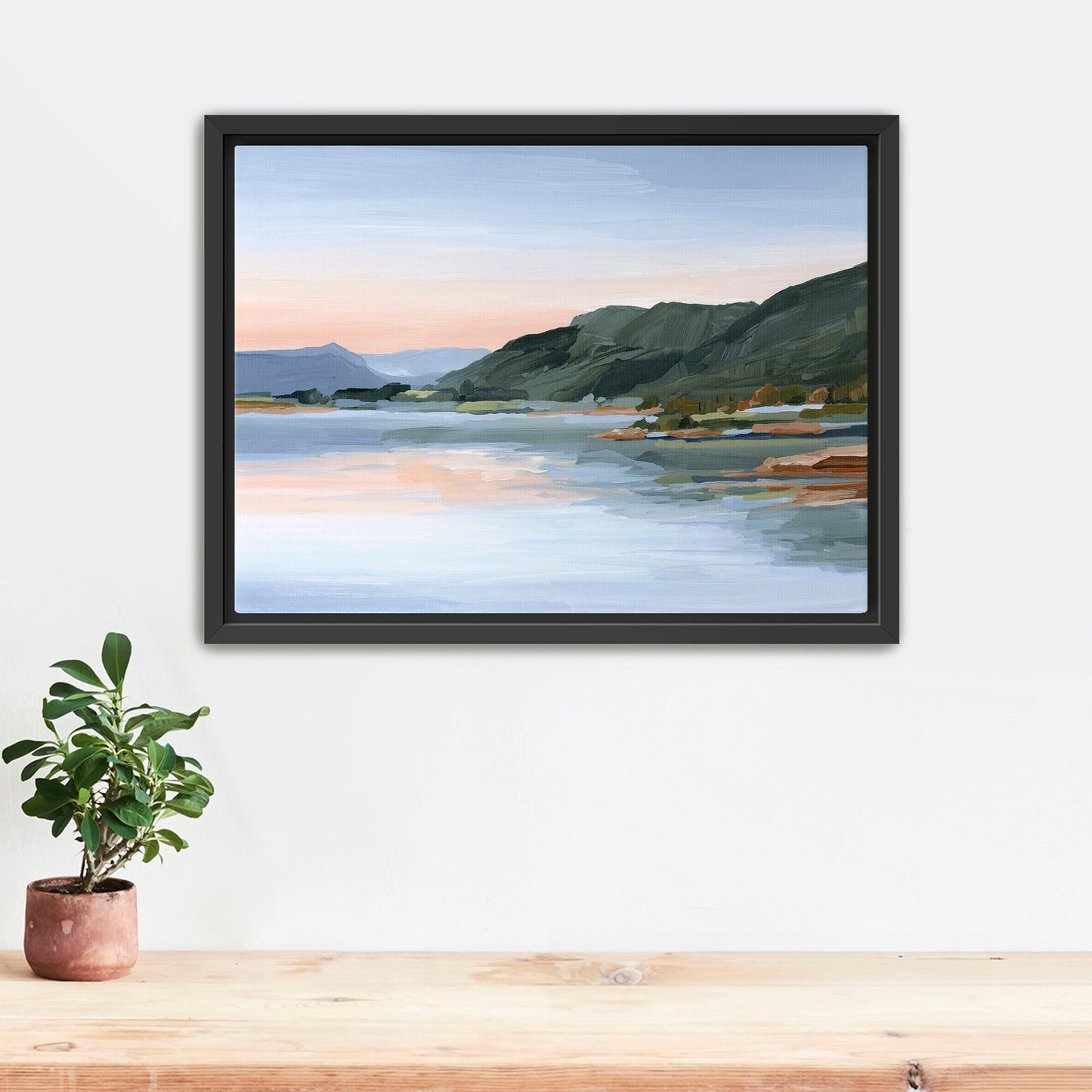 ’Still Waters’ Art Print - Stretched Canvas / 8x10 in / Black Frame - Colorado Mountain Landscape - Lake