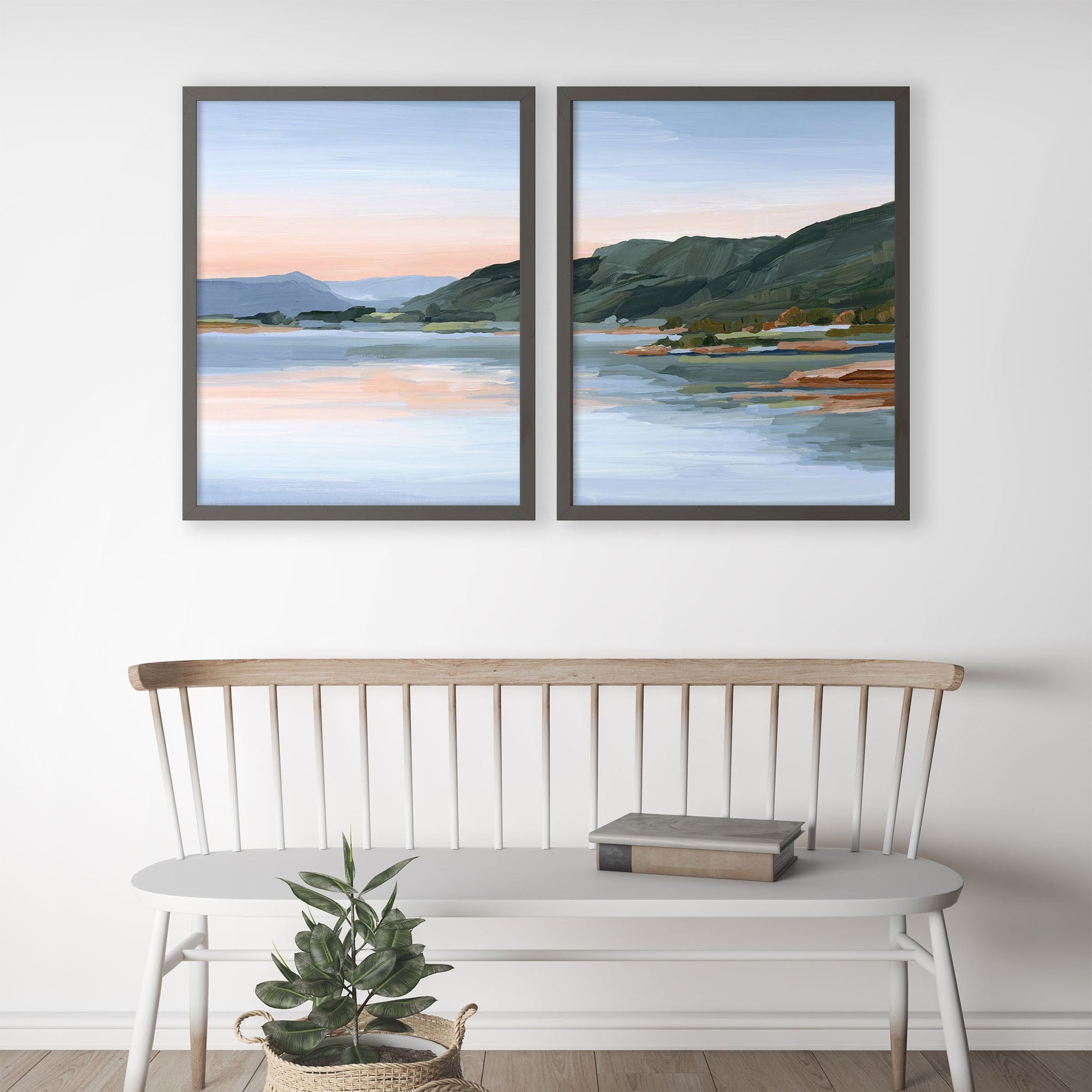 ’Still Waters’ Diptych Art Print || Set of 2 - abstract - Artwork - Colorado