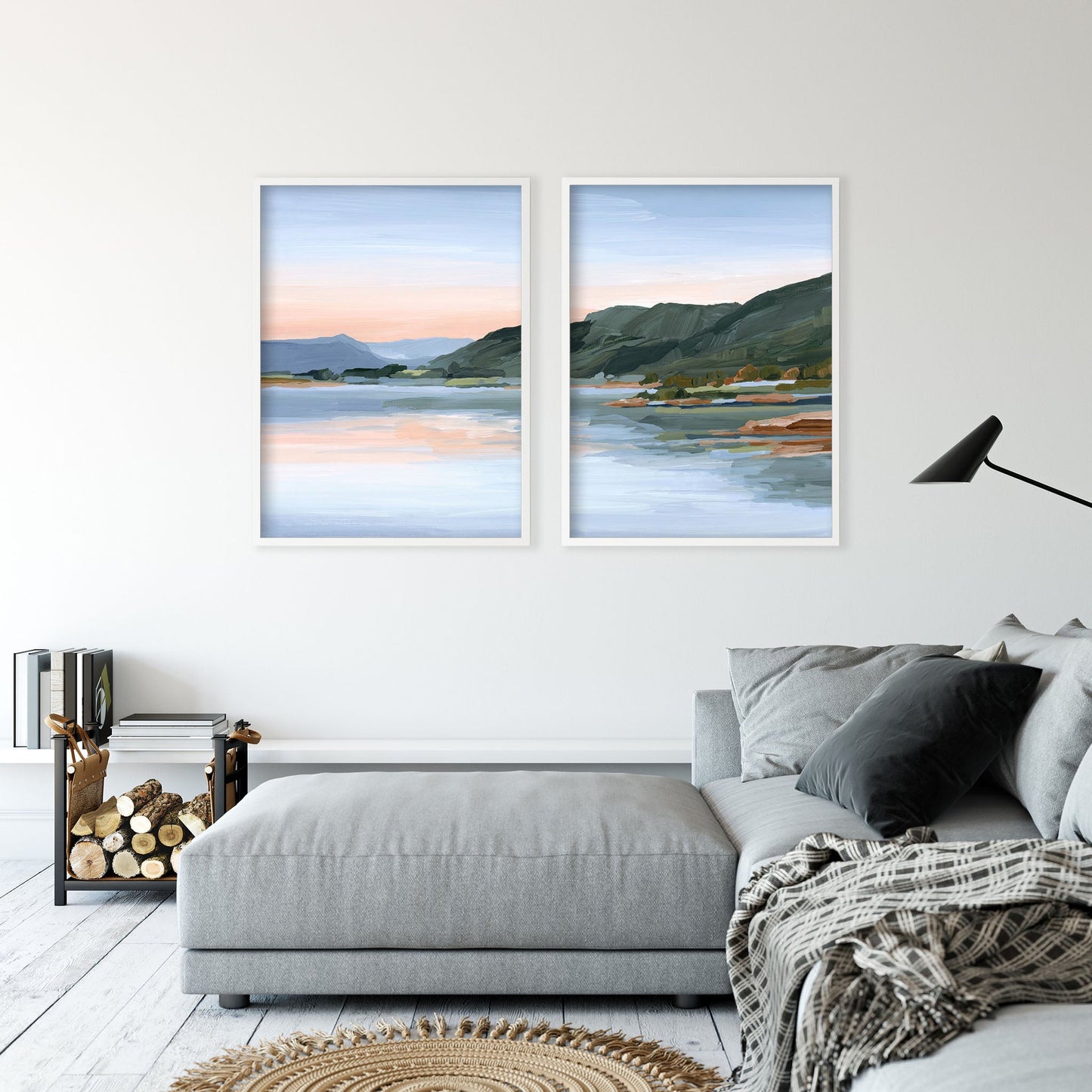 ’Still Waters’ Diptych Art Print || Set of 2 - abstract - Artwork - Colorado