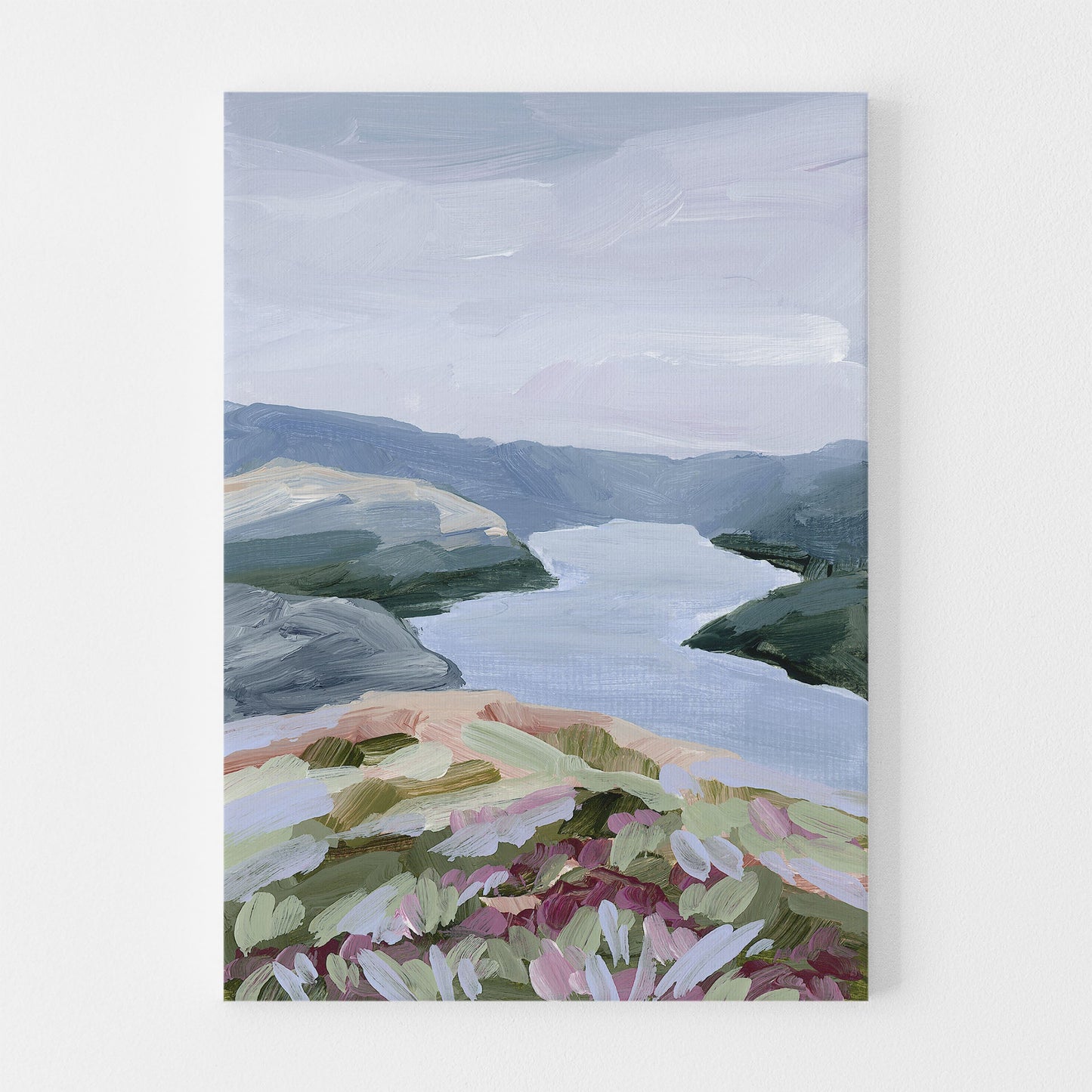 ’Stop at the Fjord’ Art Print - Stretched Canvas / 8x10 in / No Frame - Norway Scenery Wall Decor - abstract