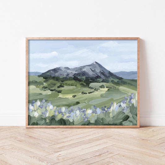 ’Summer Mountain’ Art Print - Crested Butte Colorado - abstract - Artwork