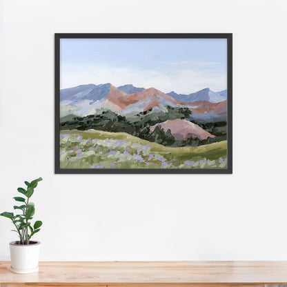 ’Sun Valley I’ Art Print - Paper / 5x7 in / Black Frame - Idaho Landscape Mountain Wall - ’sun valley’ - abstract