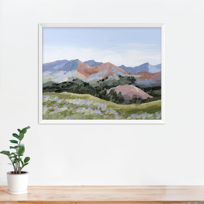 ’Sun Valley I’ Art Print - Paper / 5x7 in / White Frame - Idaho Landscape Mountain Wall - ’sun valley’ - abstract