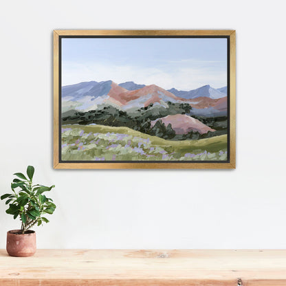 ’Sun Valley I’ Art Print - Stretched Canvas / 8x10 in / Gold Frame - Idaho Landscape Mountain Wall - ’sun valley’