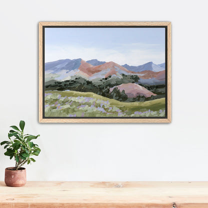 ’Sun Valley I’ Art Print - Stretched Canvas / 8x10 in / Oak Frame - Idaho Landscape Mountain Wall - ’sun valley’