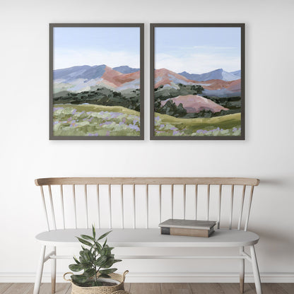 ’Sun Valley I’ Diptych Art Print || Set of 2 - ’sun valley’ - abstract - Artwork