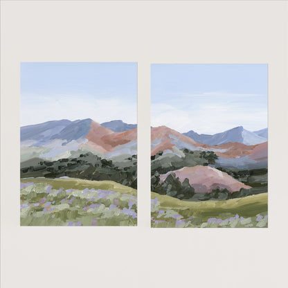 ’Sun Valley I’ Diptych Art Print || Set of 2 - Paper / 5x7 in / No Frame - ’sun valley’ - abstract - Artwork