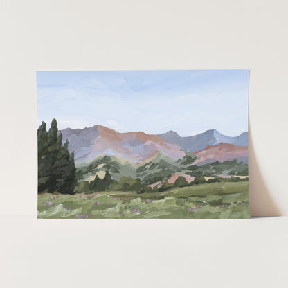 ’Sun Valley II’ Art Print - Paper / 5x7 in / No Frame - Idaho Landscape Mountain Wall - ’sun valley’ - abstract