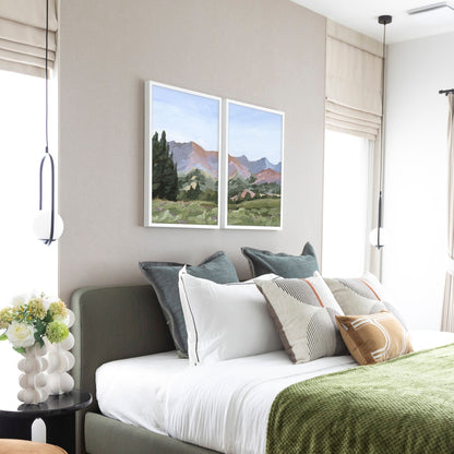 ’Sun Valley II’ Diptych Art Print || Set of 2 - ’sun valley’ - abstract - Artwork