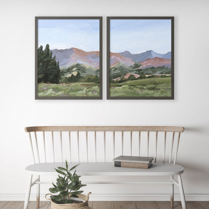 ’Sun Valley II’ Diptych Art Print || Set of 2 - ’sun valley’ - abstract - Artwork