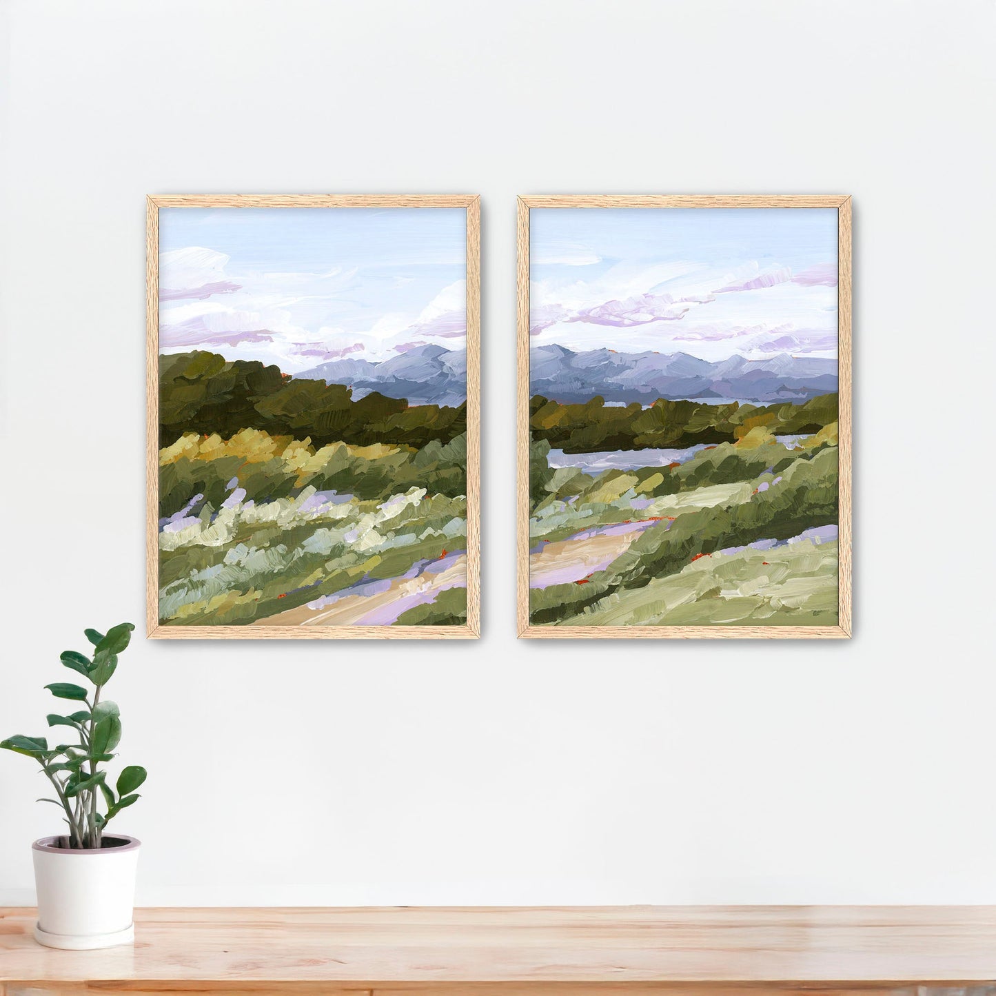 ’Sweet Spot’ Diptych Art Print || Set of 2 - Paper / 5x7 in / Oak Frame - abstract - Artwork - Autumn - Colorado