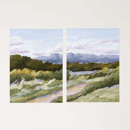 ’Sweet Spot’ Diptych Art Print || Set of 2 - Rolled Canvas / 8x10 in / No Frame - abstract - Artwork - Autumn - Colorado