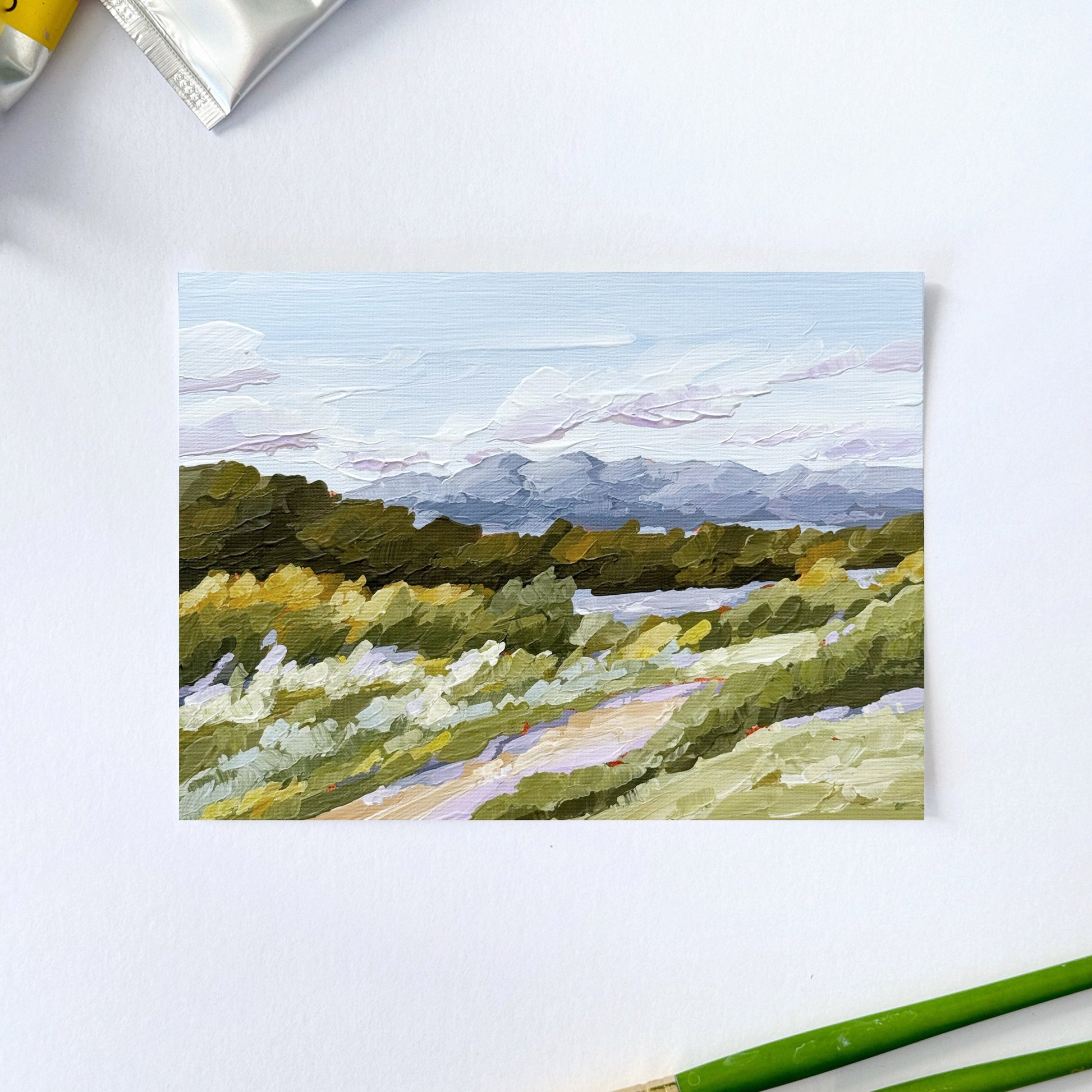 ’Sweet Spot’ Original Painting || 5x7 - Salida Colorado Landscape - abstract - Acrylic - Artwork - Autumn