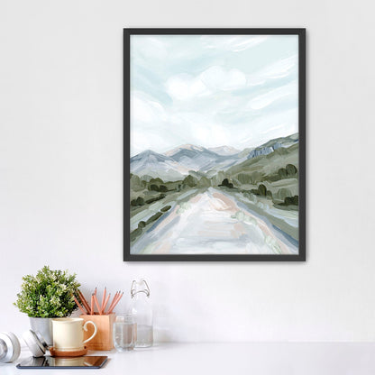 ’Telluride’ Art Print - Paper / 5x7 in / Black Frame - Colorado Ski Wall - abstract - Artwork - Landscape