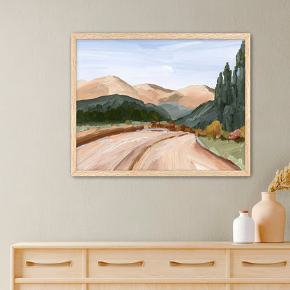 ’The Brink of Winter’ Art Print - Paper / 5x7 in / Oak Frame - Colorado Landscape Painting - Fall - Mountain