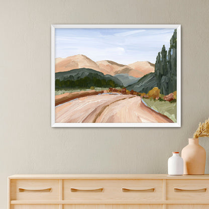 ’The Brink of Winter’ Art Print - Paper / 5x7 in / White Frame - Colorado Landscape Painting - Fall - Mountain