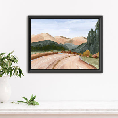 ’The Brink of Winter’ Art Print - Stretched Canvas / 8x10 in / Black Frame - Colorado Landscape Painting - Fall