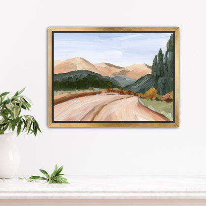 ’The Brink of Winter’ Art Print - Stretched Canvas / 8x10 in / Gold Frame - Colorado Landscape Painting - Fall