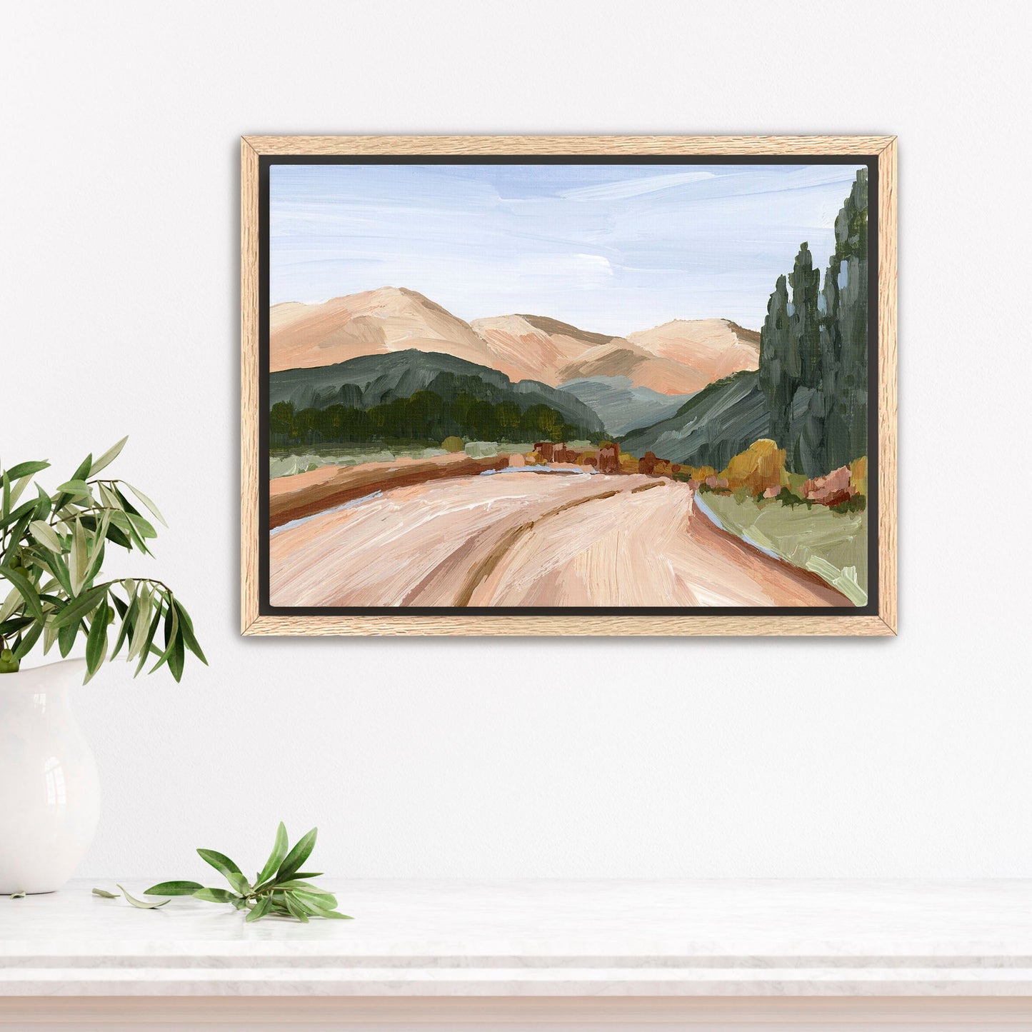 ’The Brink of Winter’ Art Print - Stretched Canvas / 8x10 in / Oak Frame - Colorado Landscape Painting - Fall - Mountain