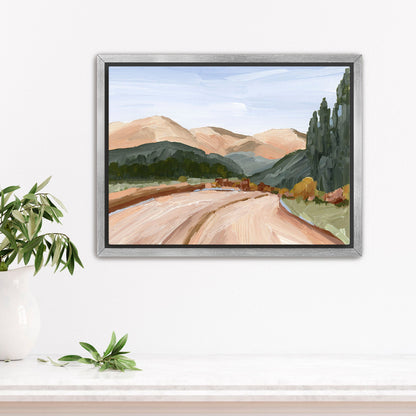 ’The Brink of Winter’ Art Print - Stretched Canvas / 8x10 in / Silver Frame - Colorado Landscape Painting - Fall