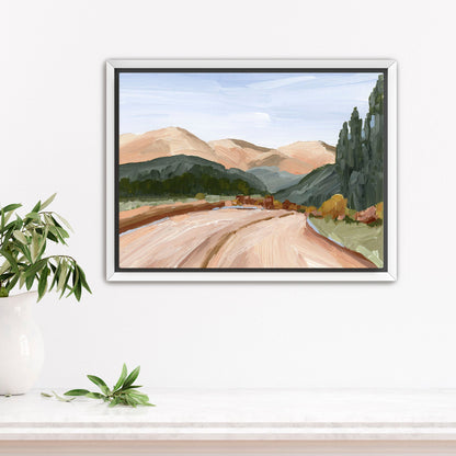 ’The Brink of Winter’ Art Print - Stretched Canvas / 8x10 in / White Frame - Colorado Landscape Painting - Fall