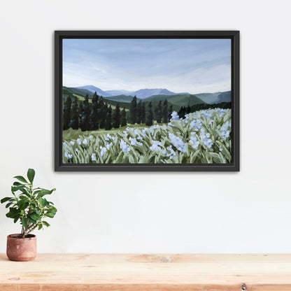 ’The Scent of Pine’ Art Print - Stretched Canvas / 8x10 in / Black Frame - Colorado Mountain Wall - abstract - Artwork
