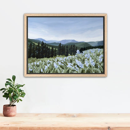 ’The Scent of Pine’ Art Print - Stretched Canvas / 8x10 in / Oak Frame - Colorado Mountain Wall - abstract - Artwork