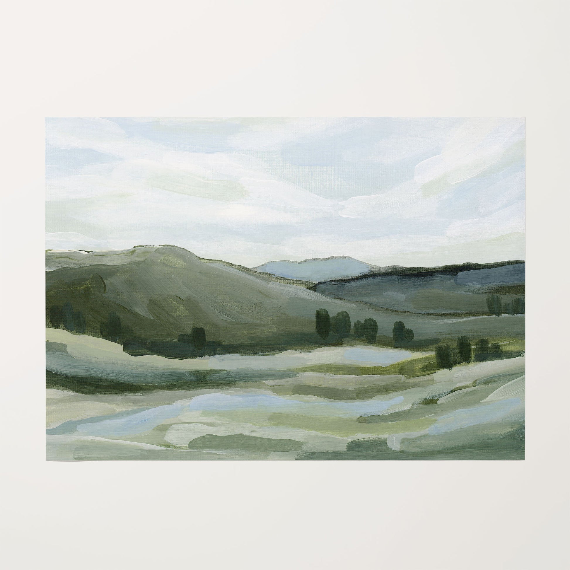 ’Through the Trees’ Art Print - Rolled Canvas / 8x10 in / No Frame - Abstract Mountain Wall - abstract - Artwork