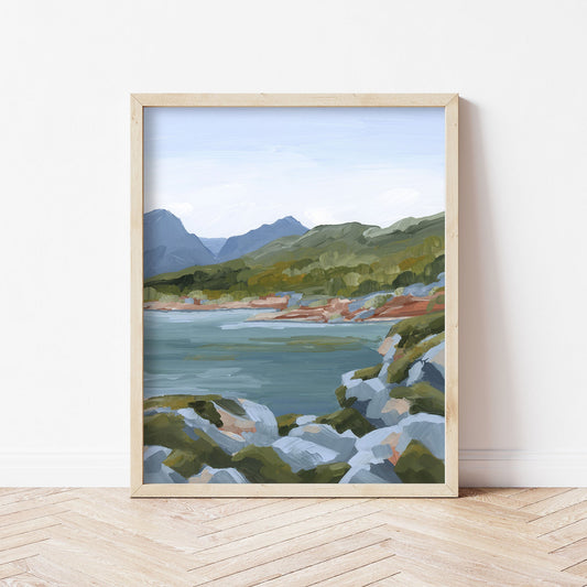 ’Time Stops’ Art Print - Norway Coastal Wall Decor - abstract - Artwork - bay - coast