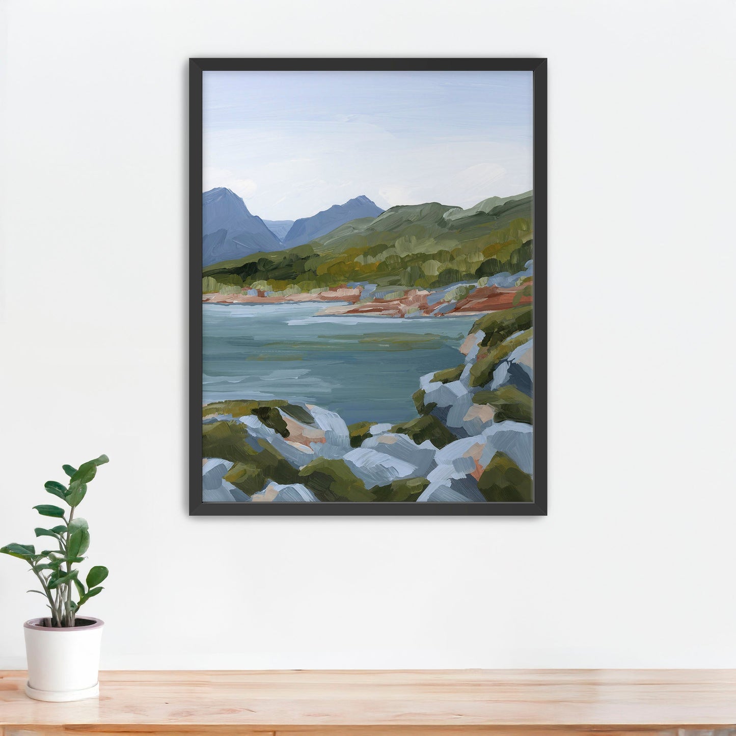 ’Time Stops’ Art Print - Paper / 5x7 in / Black Frame - Norway Coastal Wall Decor - abstract - Artwork - bay - coast