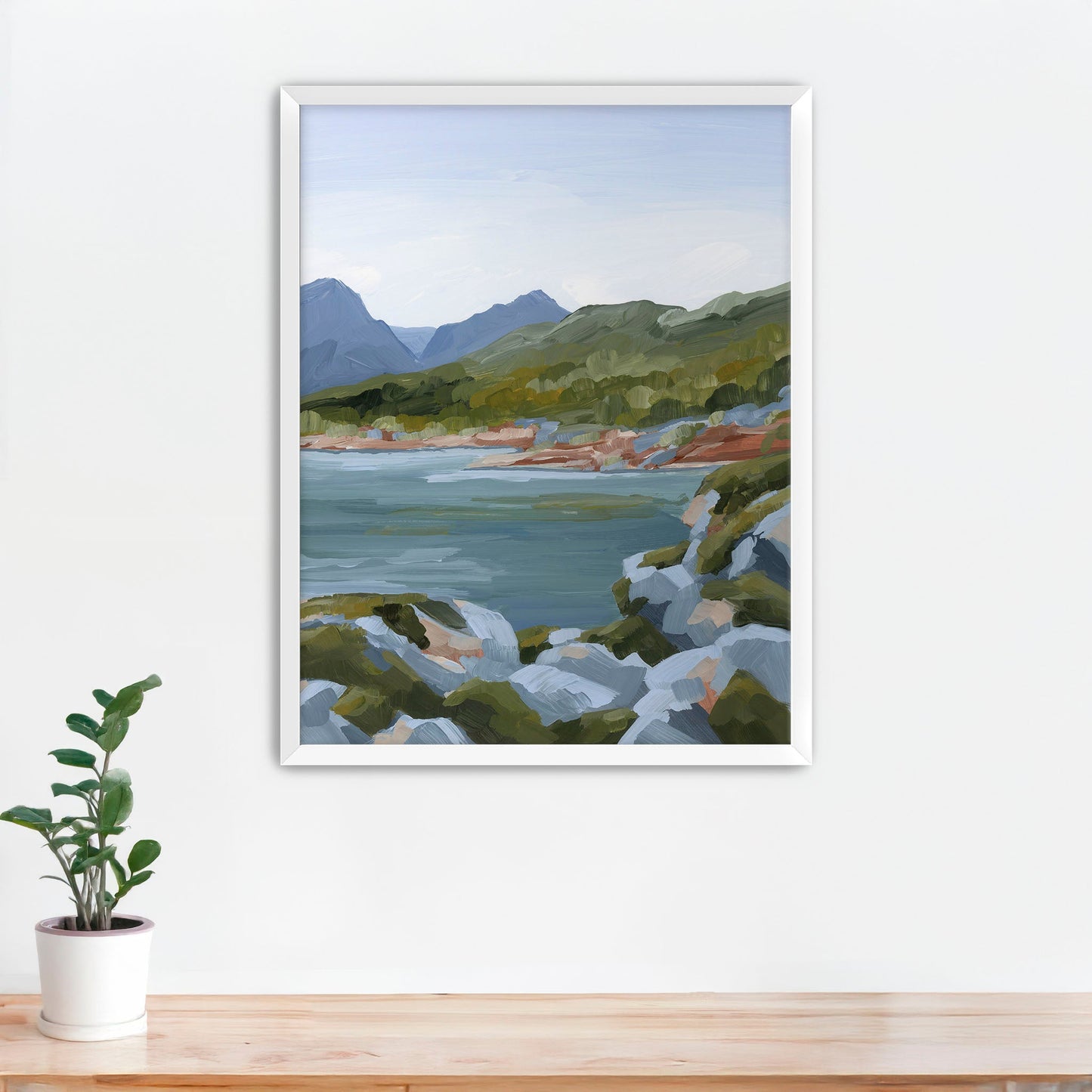 ’Time Stops’ Art Print - Paper / 5x7 in / White Frame - Norway Coastal Wall Decor - abstract - Artwork - bay - coast