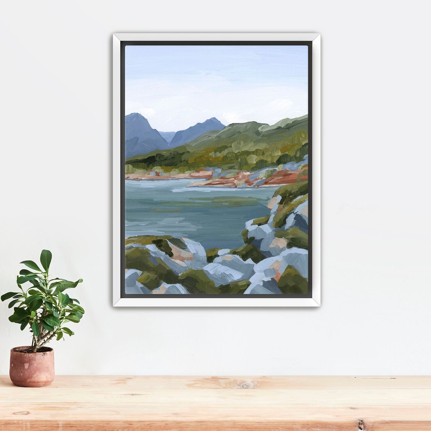 ’Time Stops’ Art Print - Stretched Canvas / 8x10 in / White Frame - Norway Coastal Wall Decor - abstract - Artwork