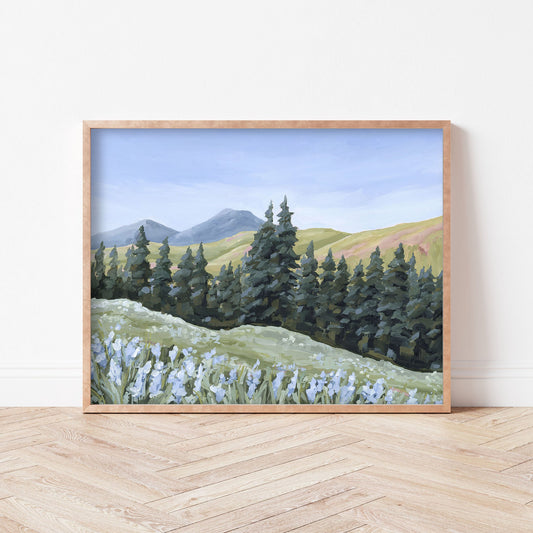 ’Toward the Summit’ Art Print - Colorado Landscape Wall - abstract - Artwork - Durango