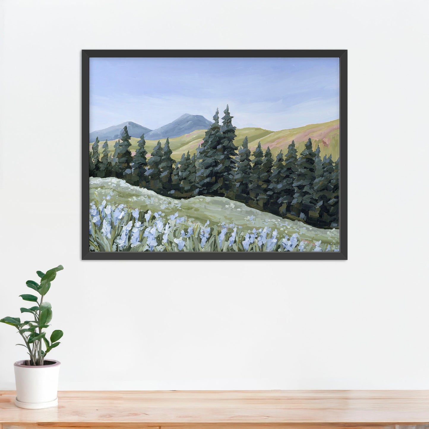 ’Toward the Summit’ Art Print - Paper / 5x7 in / Black Frame - Colorado Landscape Wall - abstract - Artwork - Durango