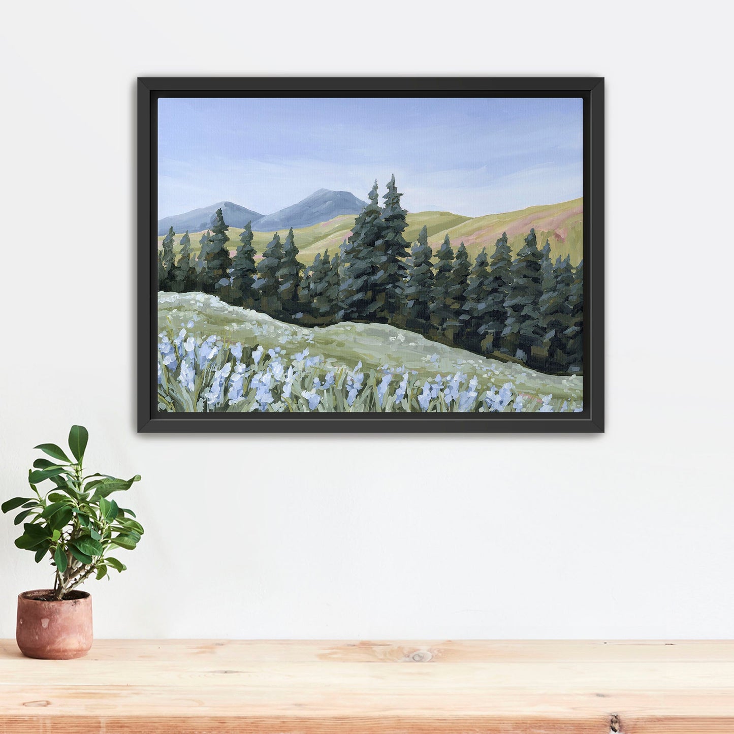 ’Toward the Summit’ Art Print - Stretched Canvas / 8x10 in / Black Frame - Colorado Landscape Wall - abstract