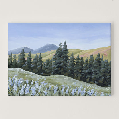 ’Toward the Summit’ Art Print - Stretched Canvas / 8x10 in / No Frame - Colorado Landscape Wall - abstract - Artwork