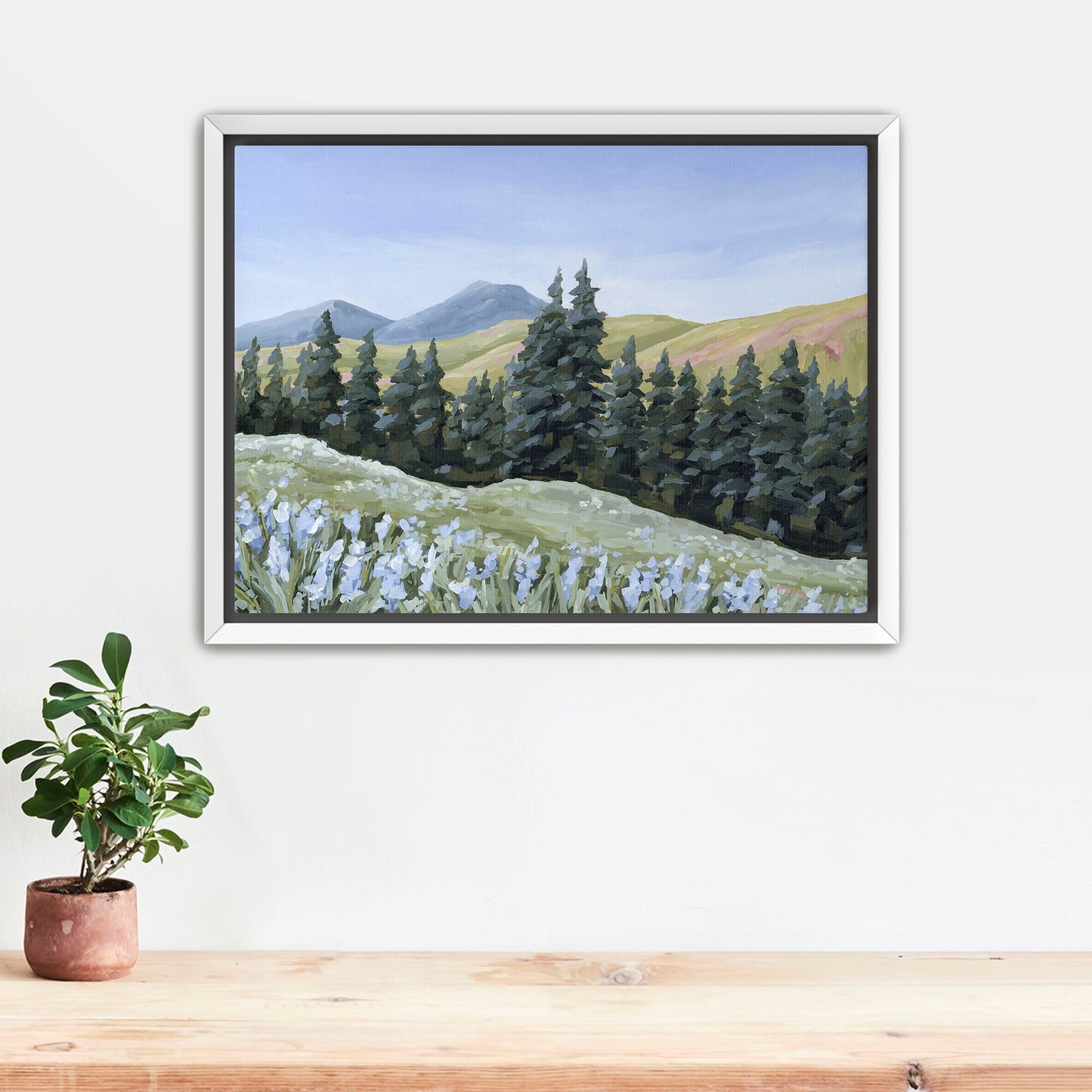 ’Toward the Summit’ Art Print - Stretched Canvas / 8x10 in / White Frame - Colorado Landscape Wall - abstract