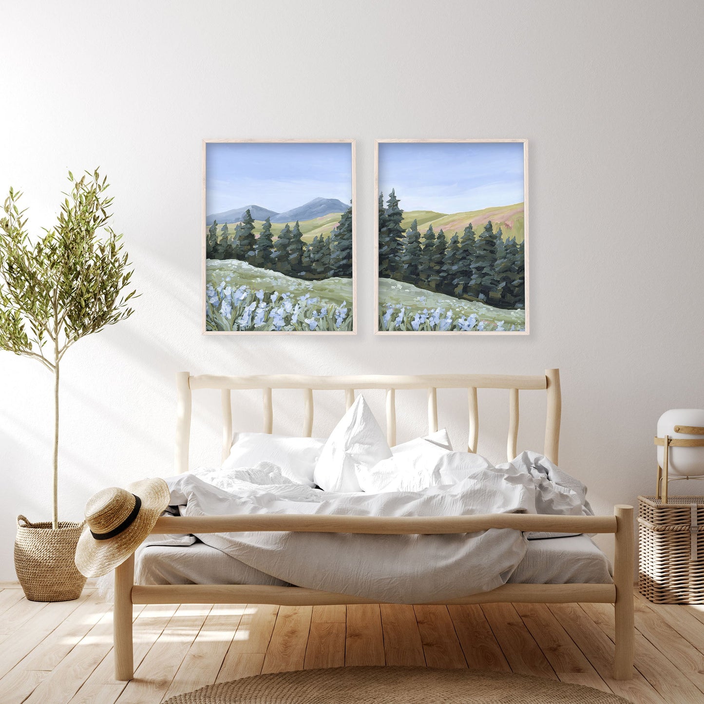 ’Toward the Summit’ Diptych Art Print || Set of 2 - abstract - Artwork - Colorado