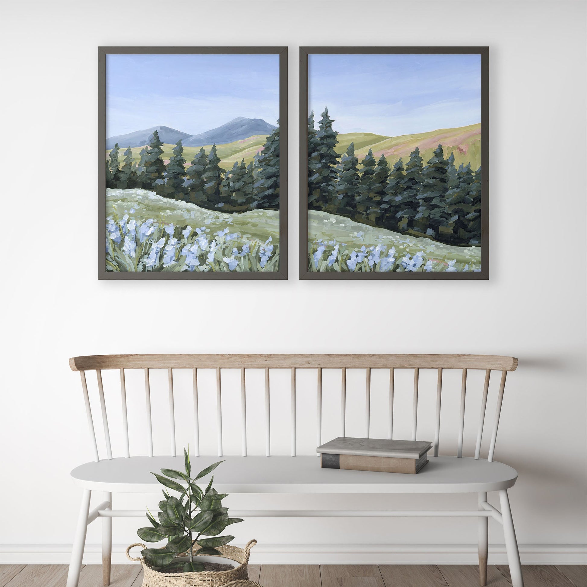 ’Toward the Summit’ Diptych Art Print || Set of 2 - abstract - Artwork - Colorado