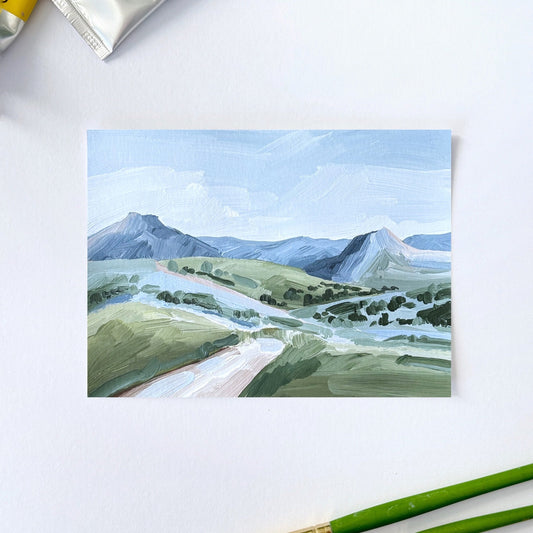 ’Trail in the Sky’ Original Painting || 5x7 - Colorado Landscape - abstract - Acrylic - Artwork