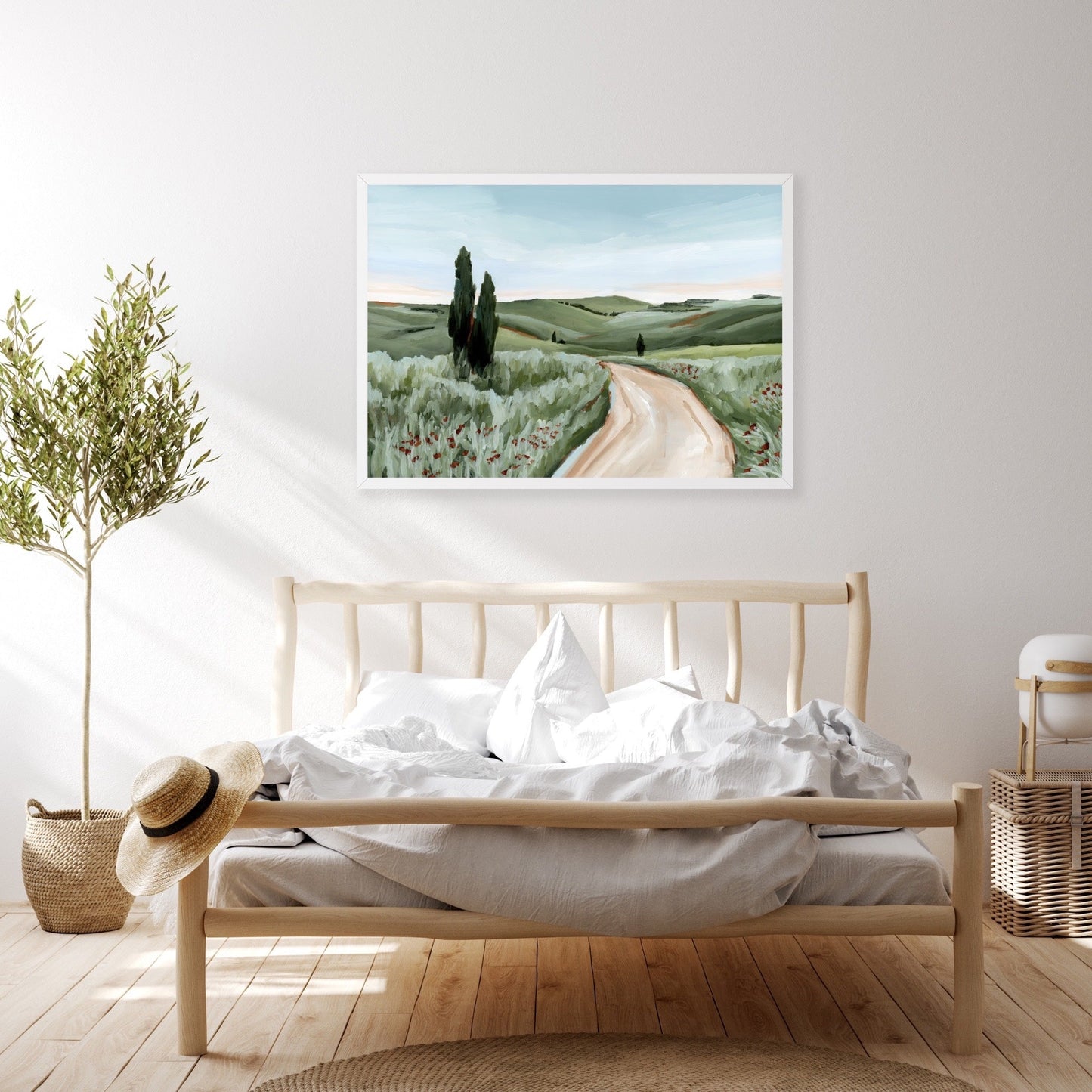 ’Tuscan Trail’ Art Print - Tuscany Italy Landscape Wall - abstract - Artwork - countryside - Europe