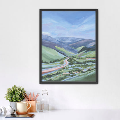 ’Vail Valley’ Art Print - Paper / 5x7 in / Black Frame - Vail Colorado Ski Wall - abstract - Artwork - Eagle