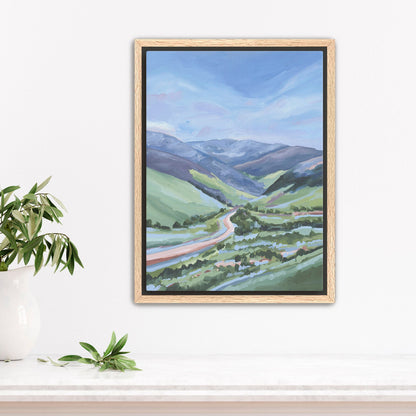 ’Vail Valley’ Art Print - Stretched Canvas / 8x10 in / Oak Frame - Vail Colorado Ski Wall - abstract - Artwork - Eagle