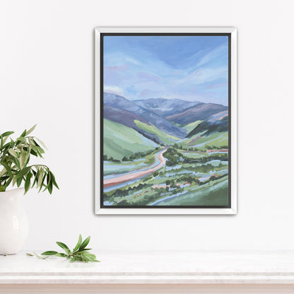 ’Vail Valley’ Art Print - Stretched Canvas / 8x10 in / White Frame - Vail Colorado Ski Wall - abstract - Artwork - Eagle