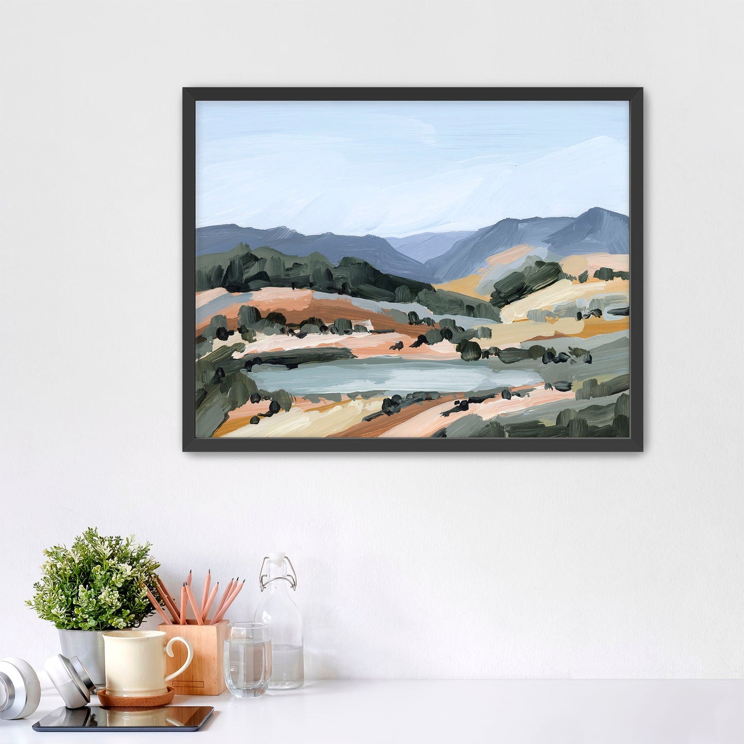 ’View from Here’ Art Print - Paper / 5x7 in / Black Frame - Utah Landscape Wall - From - Artwork - Desolation Lake